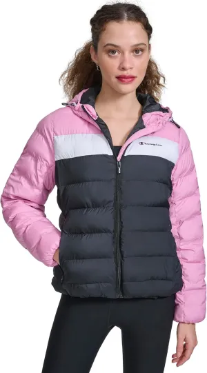 Champion Women's Quilted Coat Packable Puffer Jacket with Hood