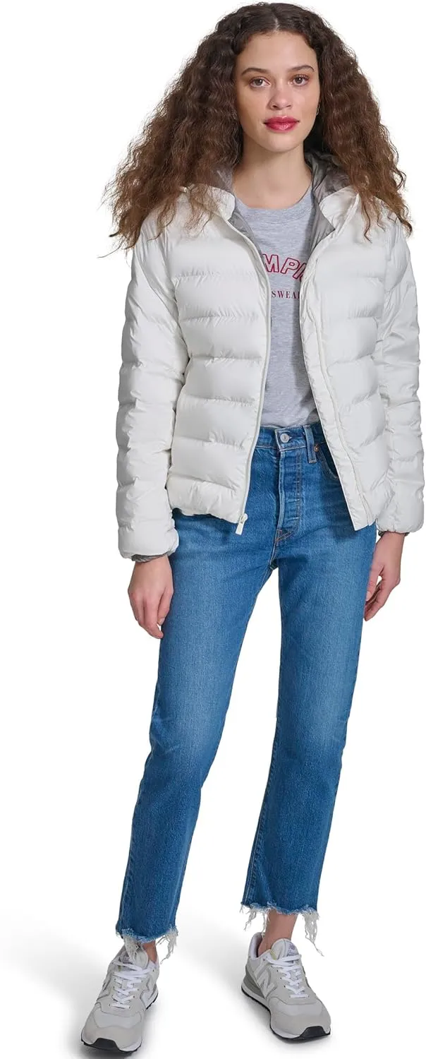 Champion Women's Quilted Coat Packable Puffer Jacket with Hood