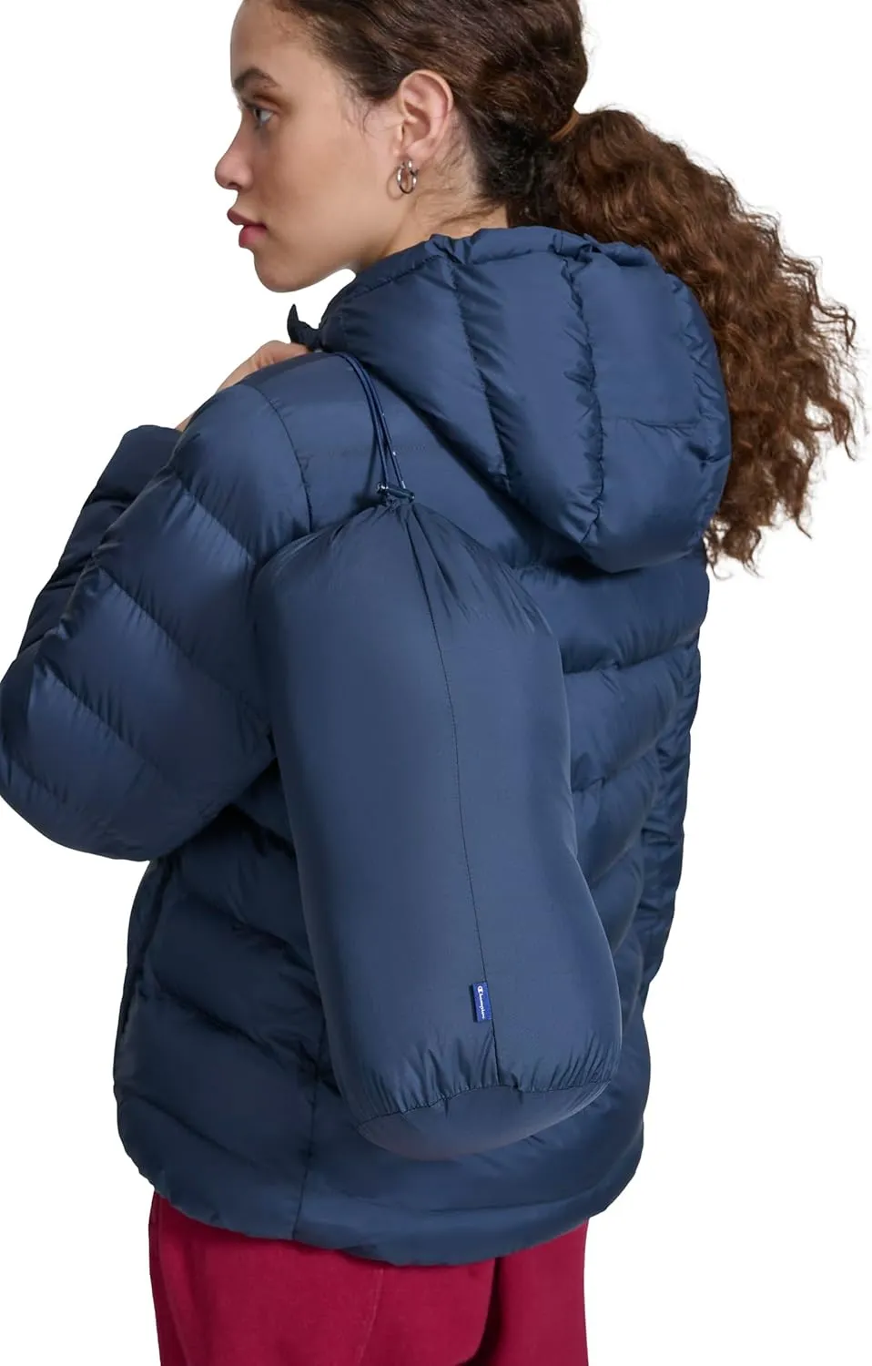 Champion Women's Quilted Coat Packable Puffer Jacket with Hood