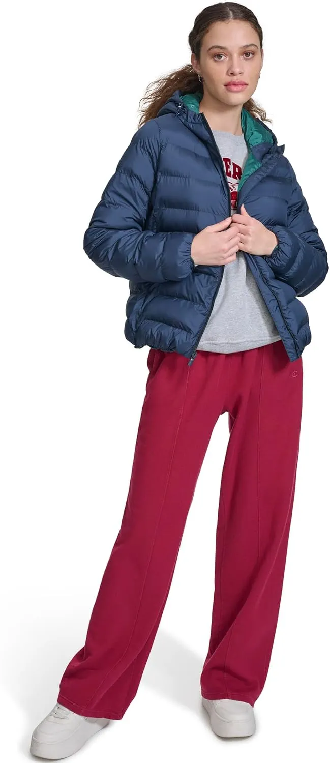 Champion Women's Quilted Coat Packable Puffer Jacket with Hood