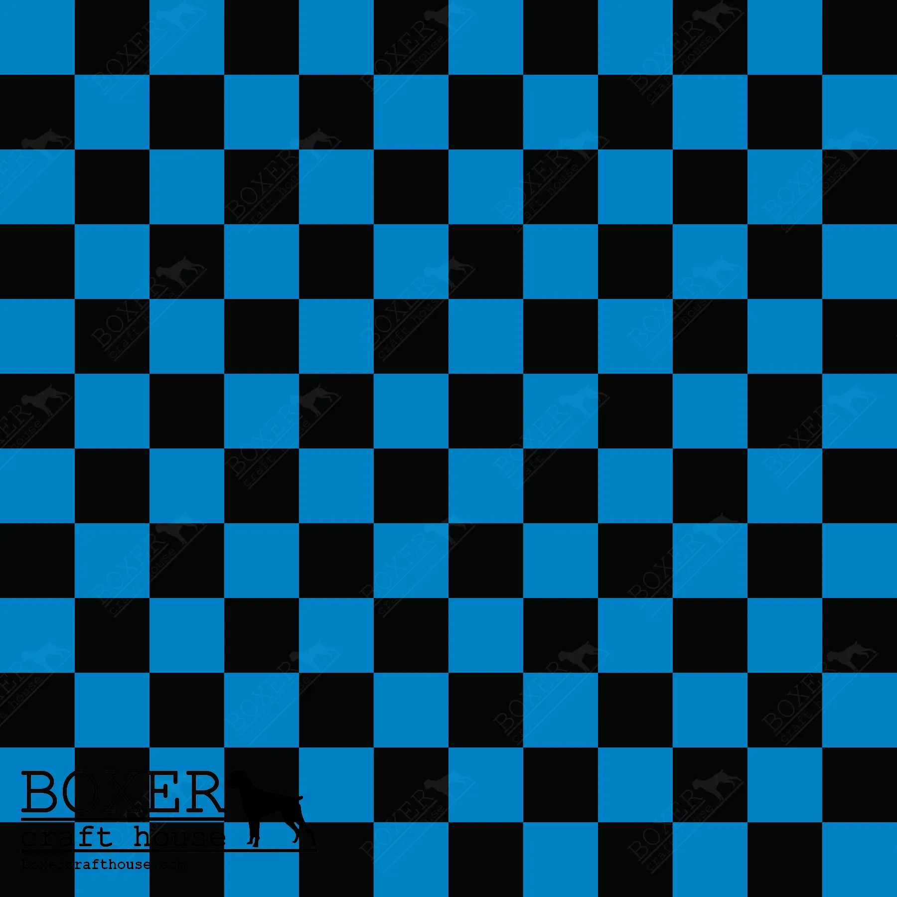 Checkerboard 1/2" - Blue & Black