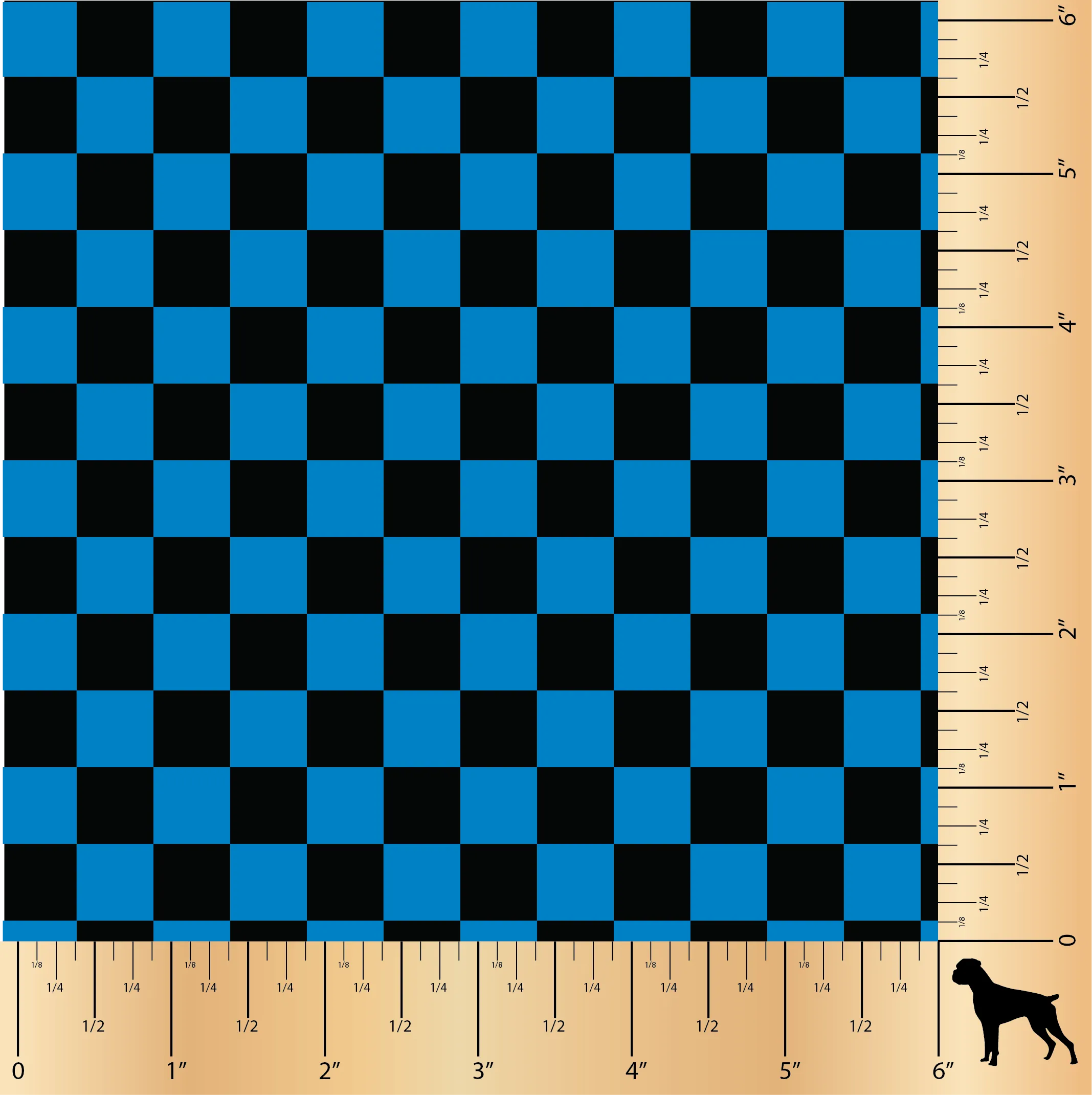Checkerboard 1/2" - Blue & Black