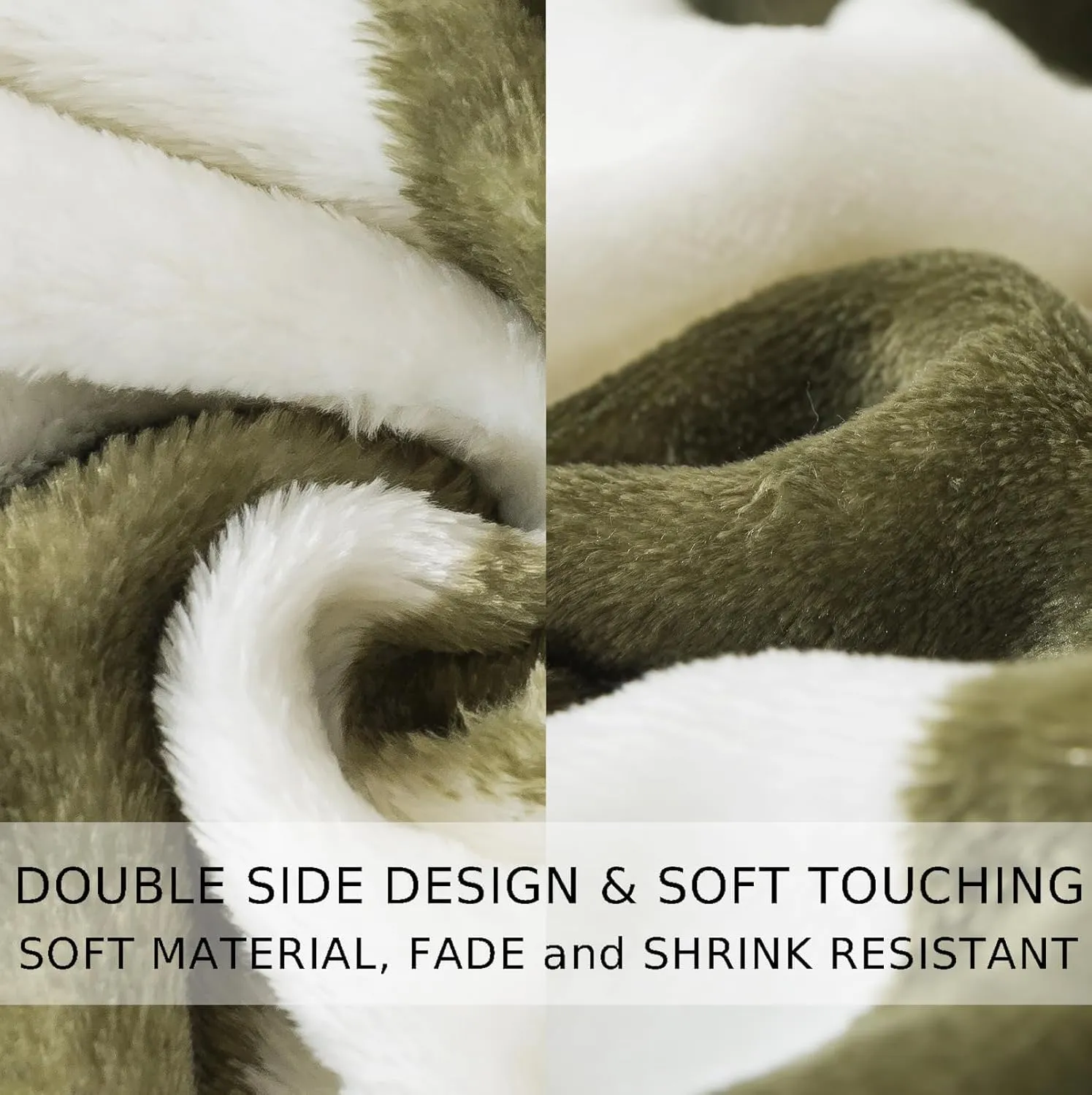 Checkered Queen Size Blanket,90x90 Inches Sage Green Microfiber Soft Cozy Fluffy Warm Hand Made Queen Throw Blankets for Queen Full Bed,Couch, Sofa, Chair, Camping, Picnic,Sage Green