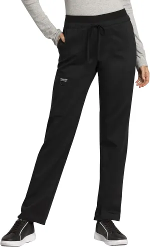 Cherokee Scrub Pants for Women Mid Rise Tapered Leg Drawstring Bottom WW105