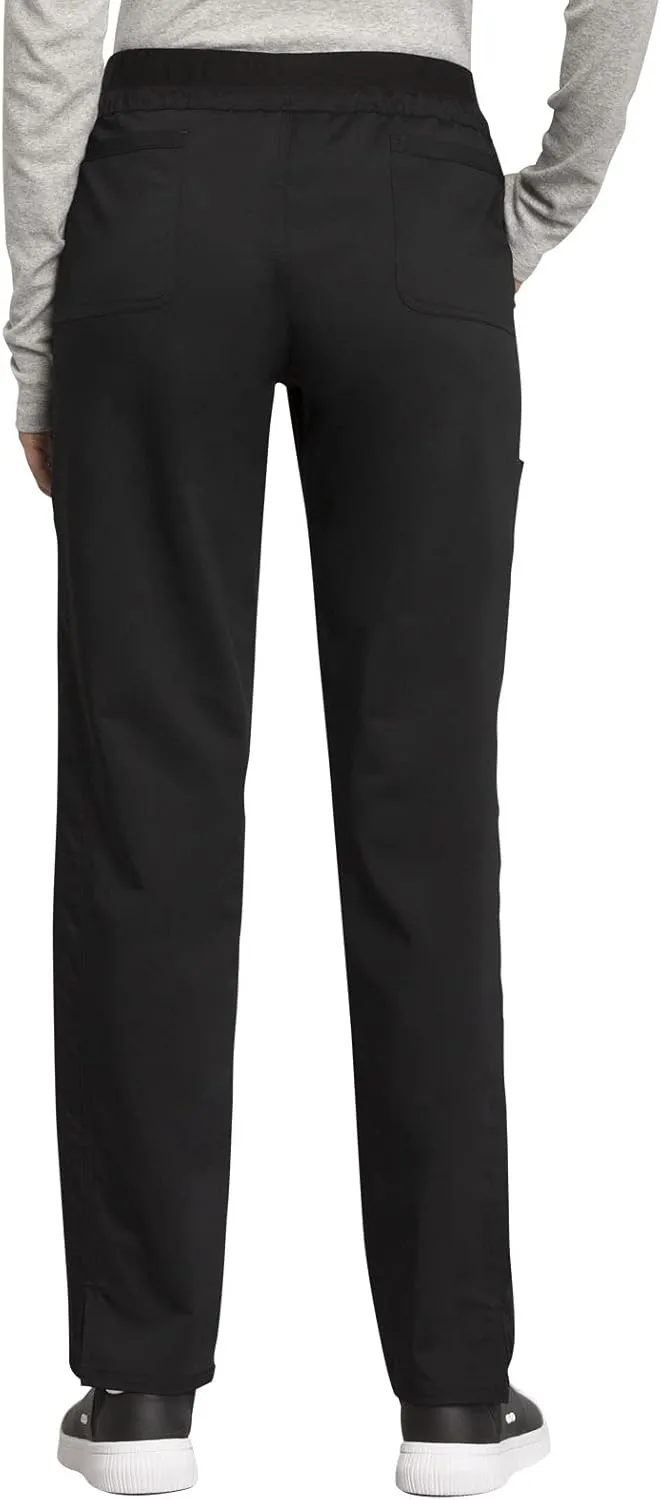 Cherokee Scrub Pants for Women Mid Rise Tapered Leg Drawstring Bottom WW105