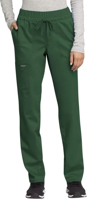 Cherokee Scrub Pants for Women Mid Rise Tapered Leg Drawstring Bottom WW105