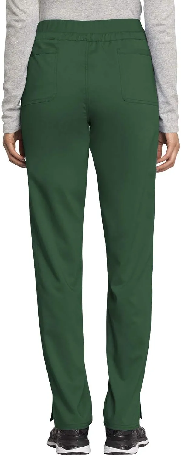 Cherokee Scrub Pants for Women Mid Rise Tapered Leg Drawstring Bottom WW105