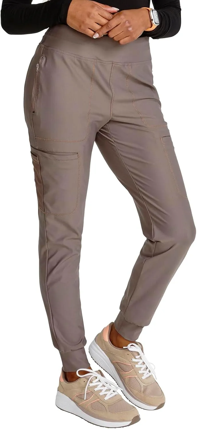 Cherokee Scrubs for Women Pant with Mid Rise Tapered Leg Drawstring Moisture Wicking Easy Care & 360° Stretch Fabric - CK092