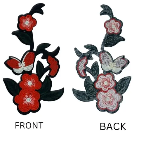 Cherry Blossoms Butterfly Patch for Suit & Outfits