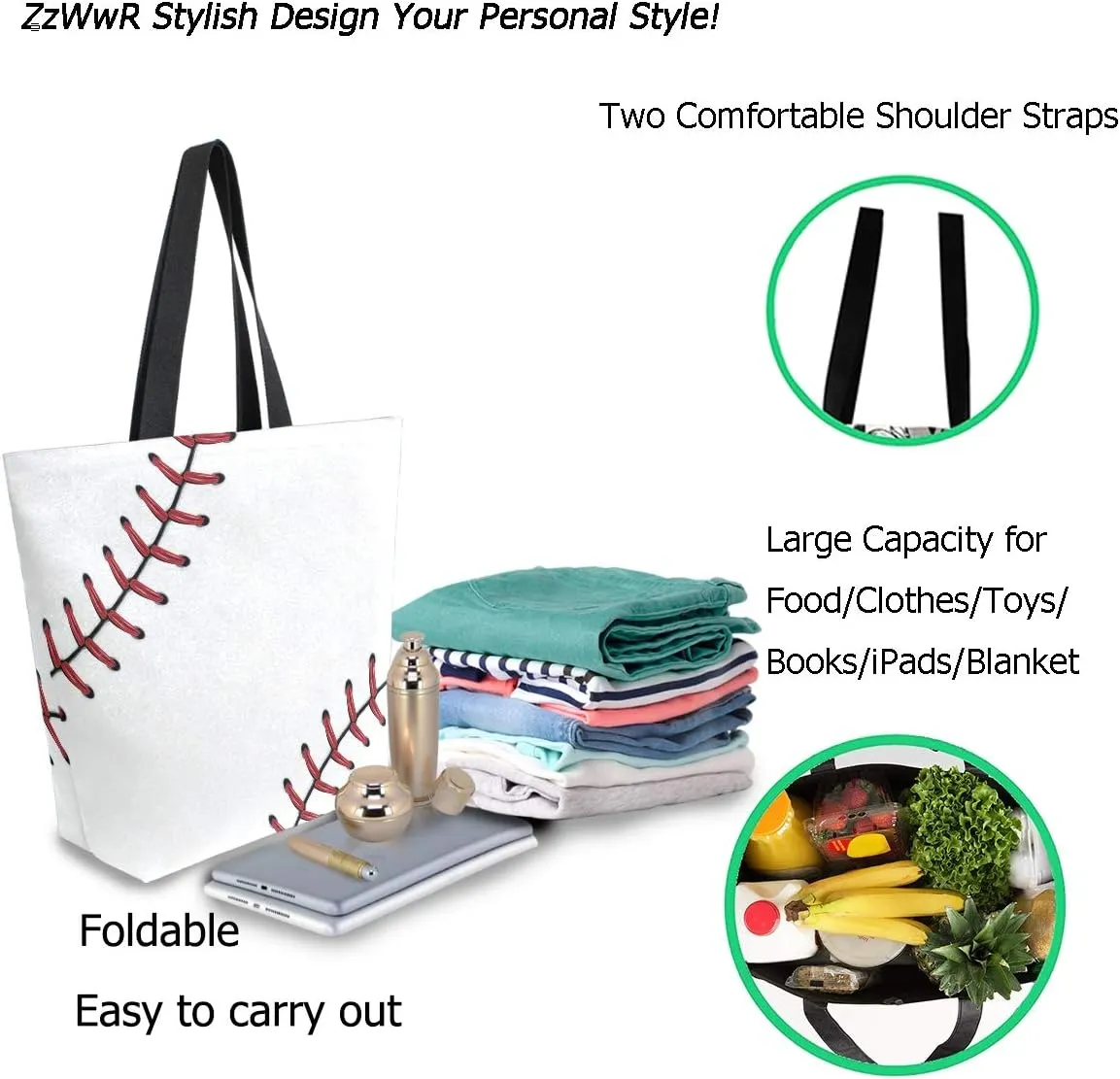 Chic Fashion Floral Printed Extra Large Shoulder Tote Bag for Beach Travel Weekender Gym Grocery Shopping