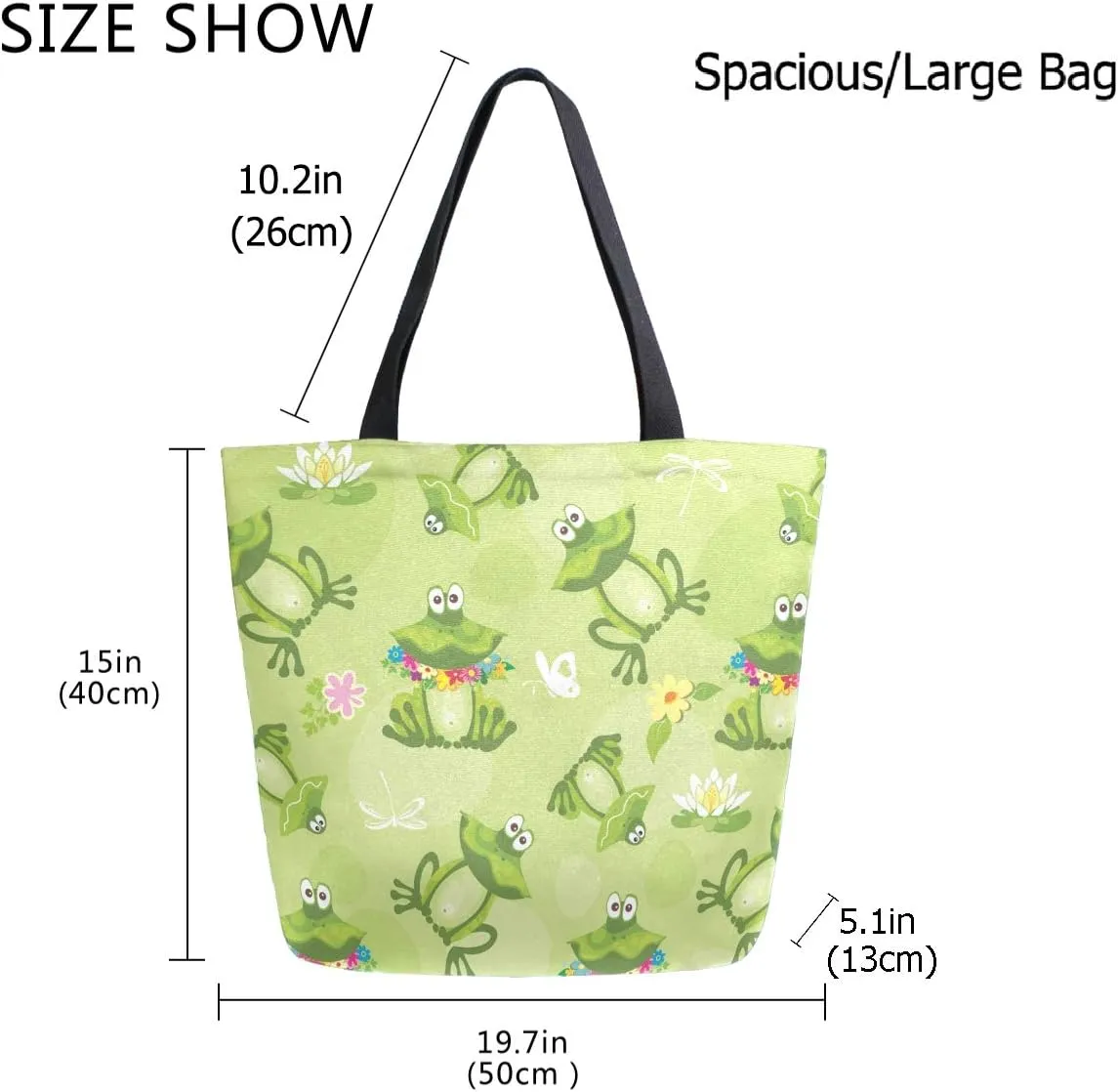 Chic Fashion Pattern Printed Extra Large Shoulder Tote Bag for Beach Travel Weekender Gym Grocery Shopping