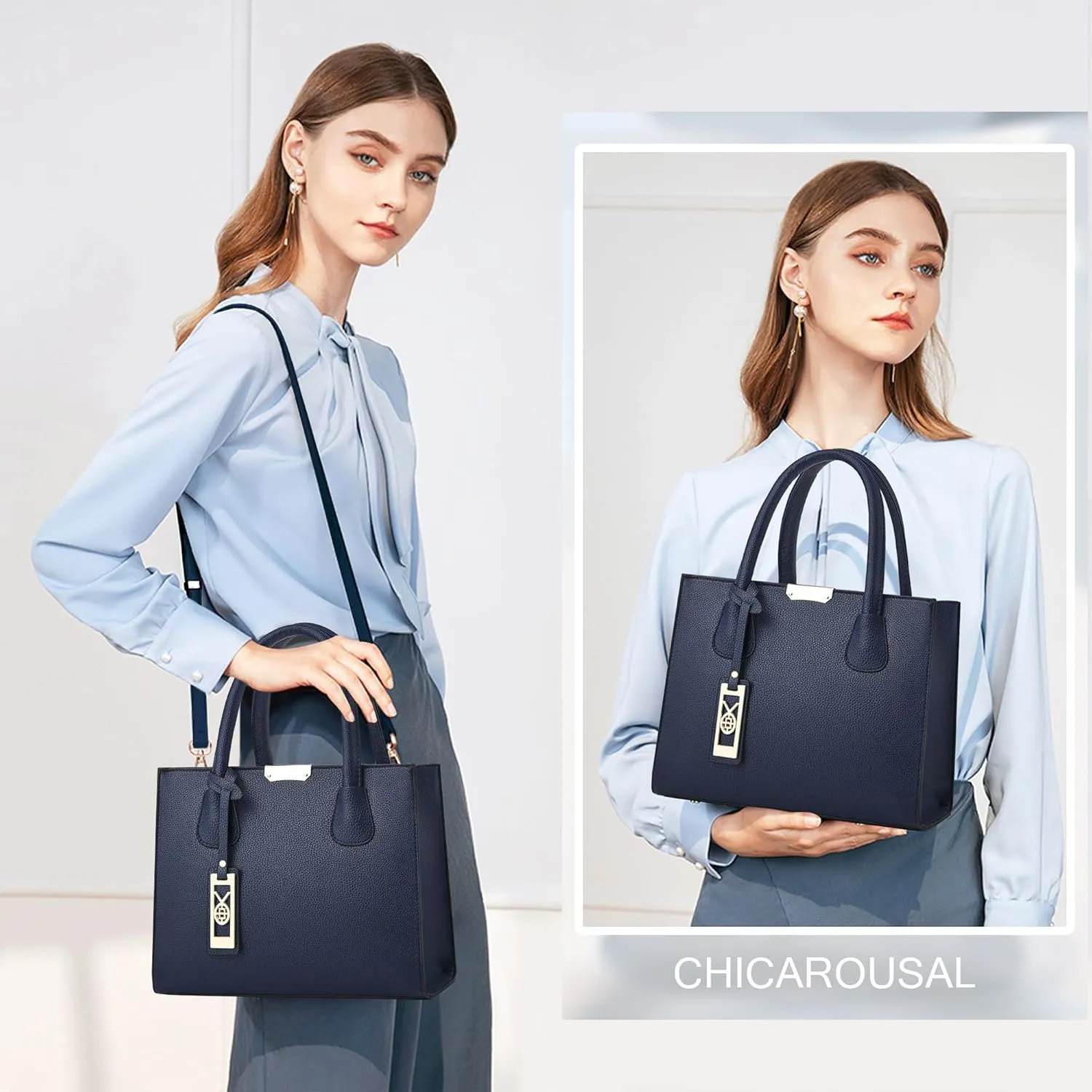 CHICAROUSAL Crossbody Purses and Handbags for Women PU Leather Tote Shoulder Bags Top Handle Satchel