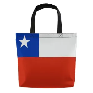 Chile Chileans Flag Tote Bag for Women Men Large Reusable Beach Shoulder Bags With Zipper for Gym Shopping Travel Gifts Yoga