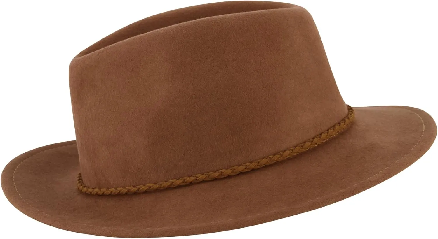 Christian Siriano New York Fedora Hat, Wool Felt Wide Brim Panama Fashion Hat, One Size
