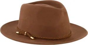 Christian Siriano New York Fedora Hat, Wool Felt Wide Brim Panama Fashion Hat, One Size