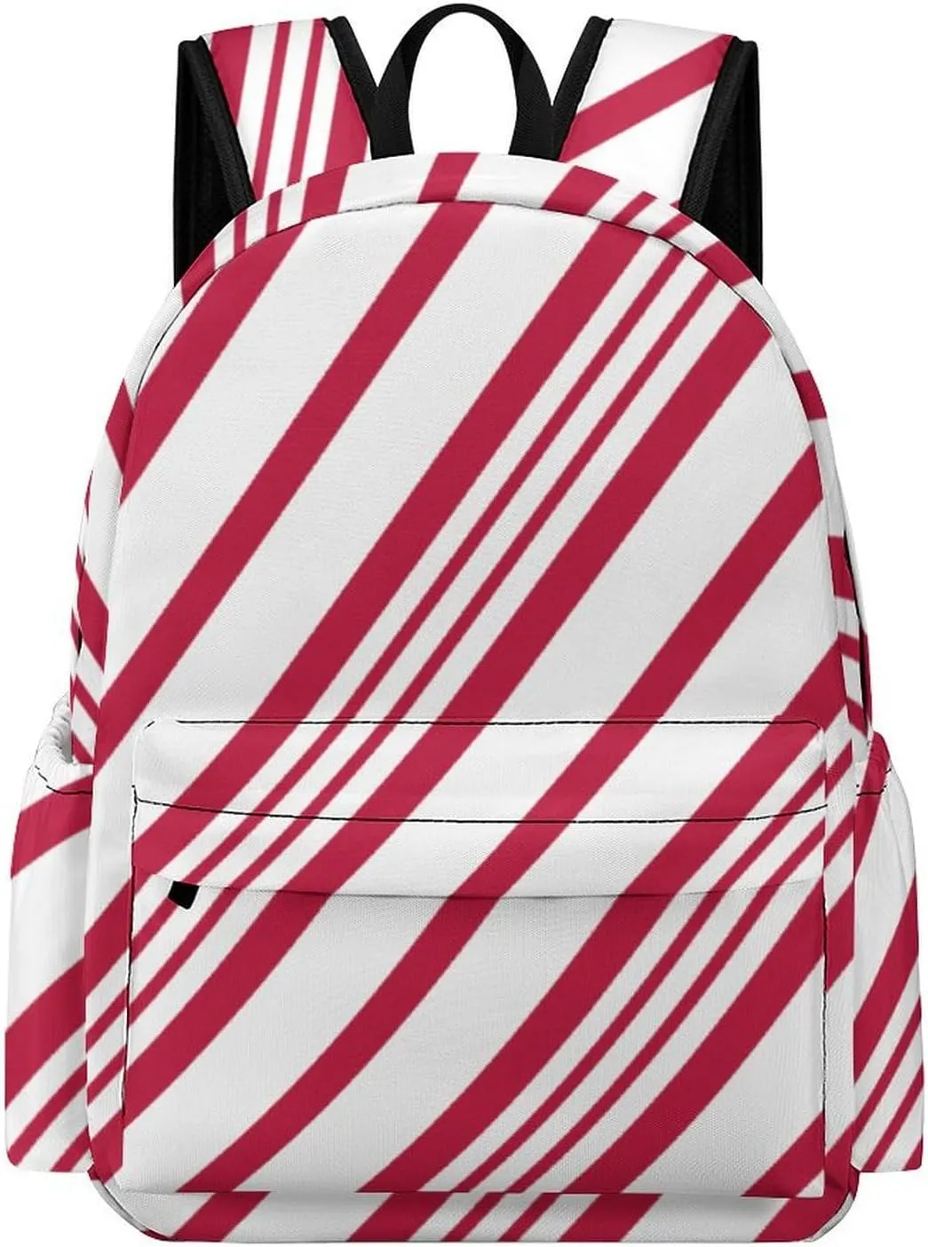 Christmas Candy Cane Casual Lightweight Large Capacity Travel Backpack Unisex