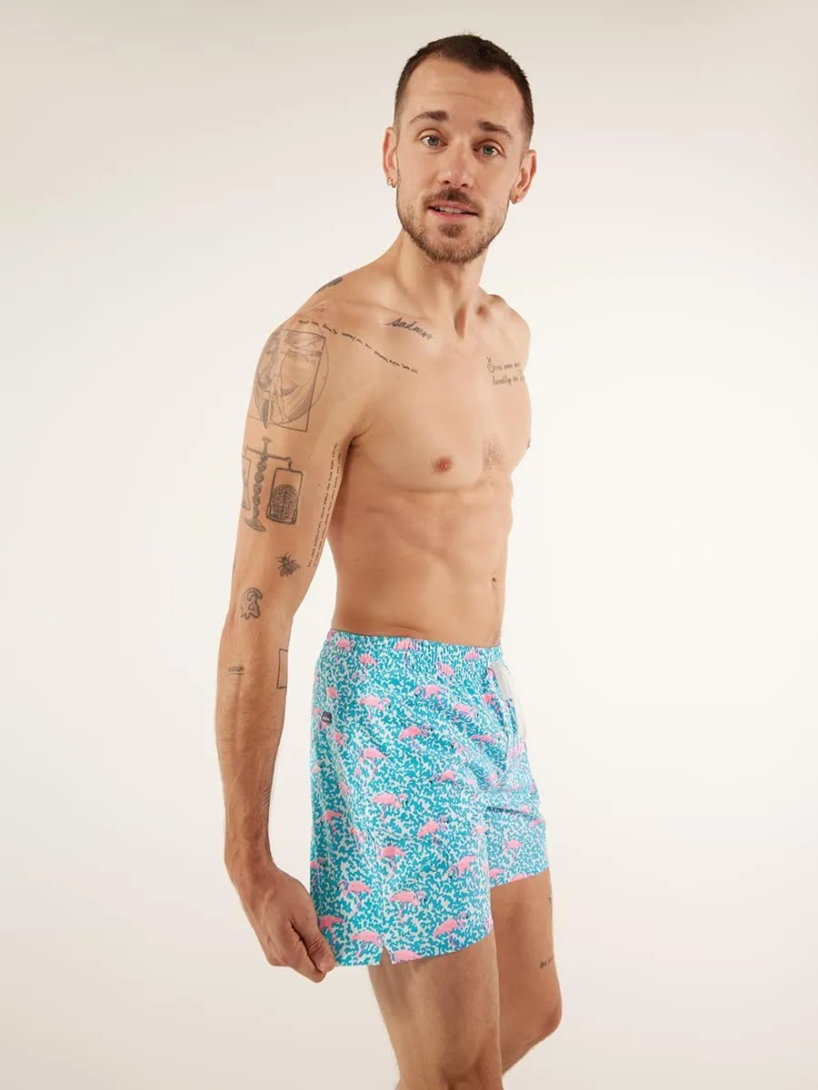 Chubbies Mens Swim Trunks – Mens Swim Shorts with 4-Way Stretch, 5.5” Beach Shorts with Elastic Waist, Drawstring,Mesh Lining
