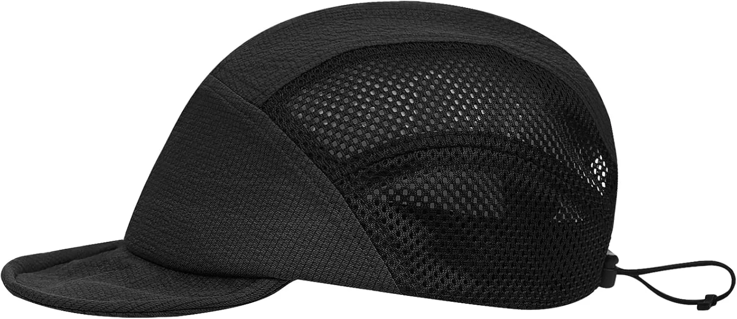 CLAPE Men Quick Dry Baseball Cap 5 Panel Hat Lightweight Trucker Mesh Hats Workout Dad Hat Running Outdoor Sports Cap