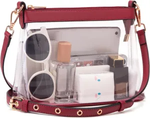Clear Bag for Stadium Events, Clear Purses for Women, Stadium Approved Clear Crossbody Bag