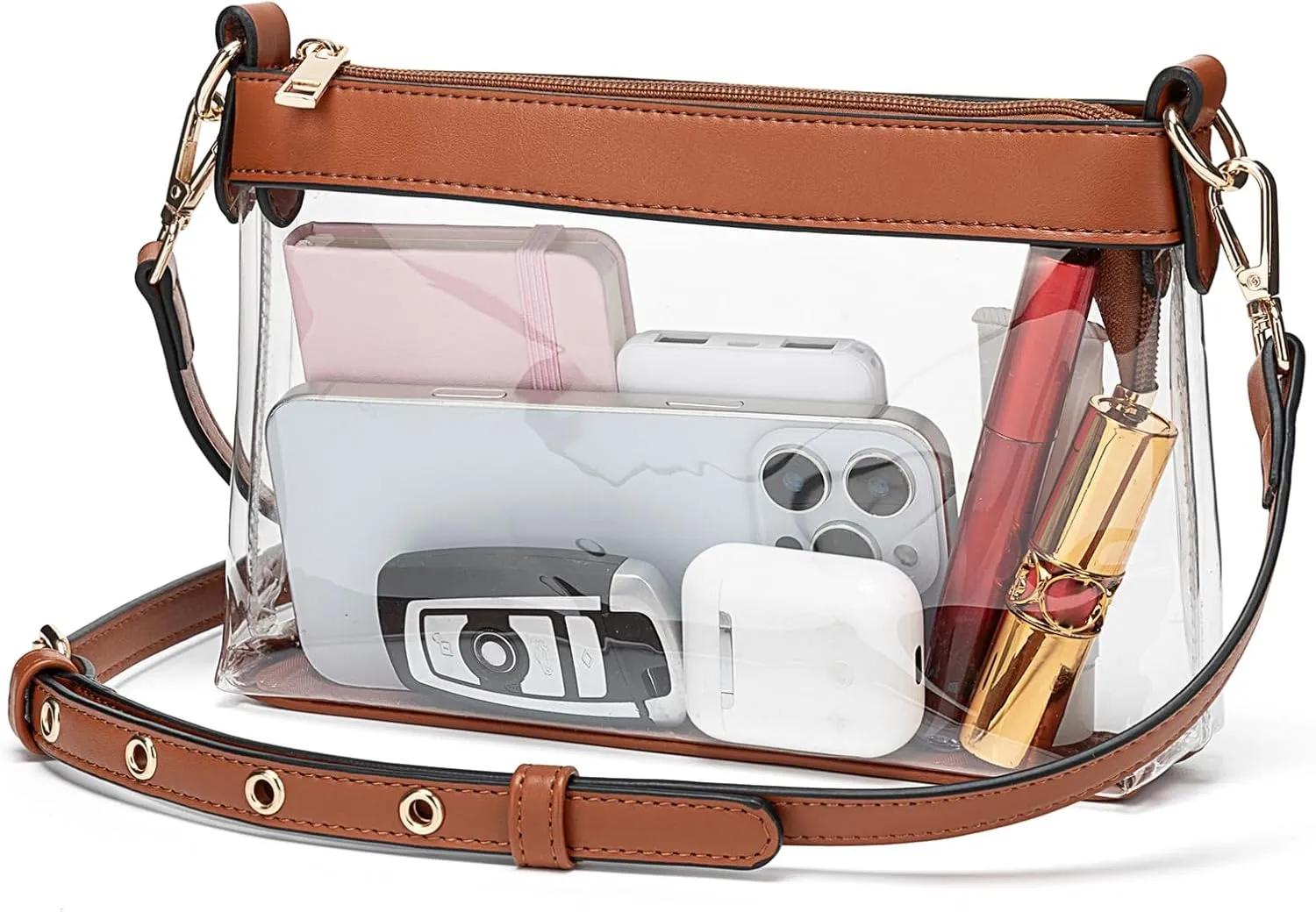 Clear Bag for Stadium Events, Clear Purses for Women, Stadium Approved Clear Crossbody Bag