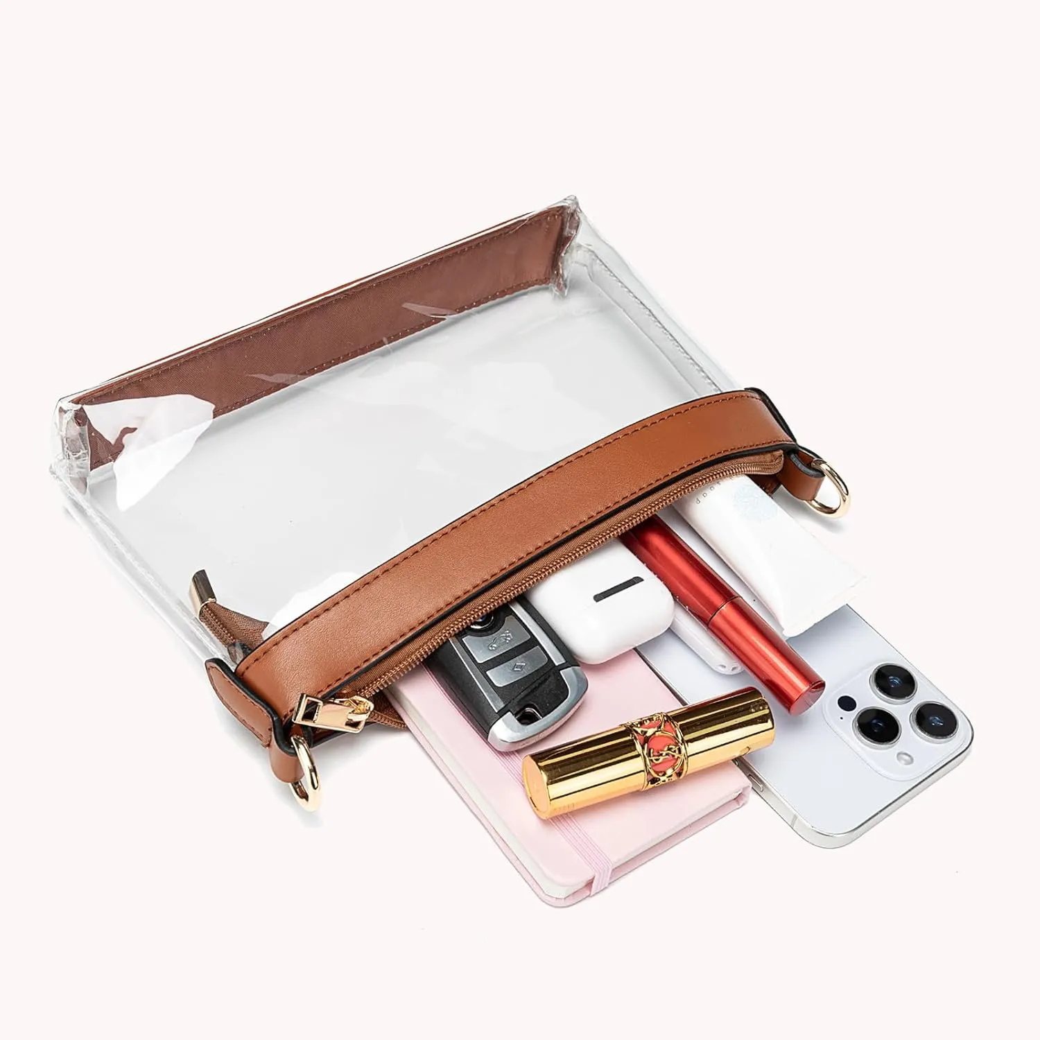Clear Bag for Stadium Events, Clear Purses for Women, Stadium Approved Clear Crossbody Bag