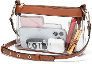 Clear Bag for Stadium Events, Clear Purses for Women, Stadium Approved Clear Crossbody Bag