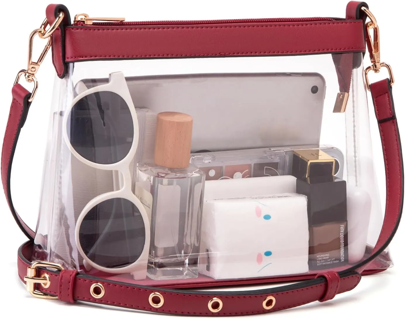 Clear Bag for Stadium Events, Clear Purses for Women, Stadium Approved Clear Crossbody Bag