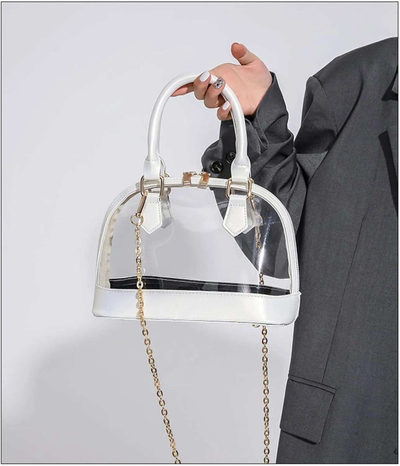 Clear Purse Stadium Approved Clear Crossbody Bag Shoulder Bag Women Handbag Purses Concerts Sports Events Festivals