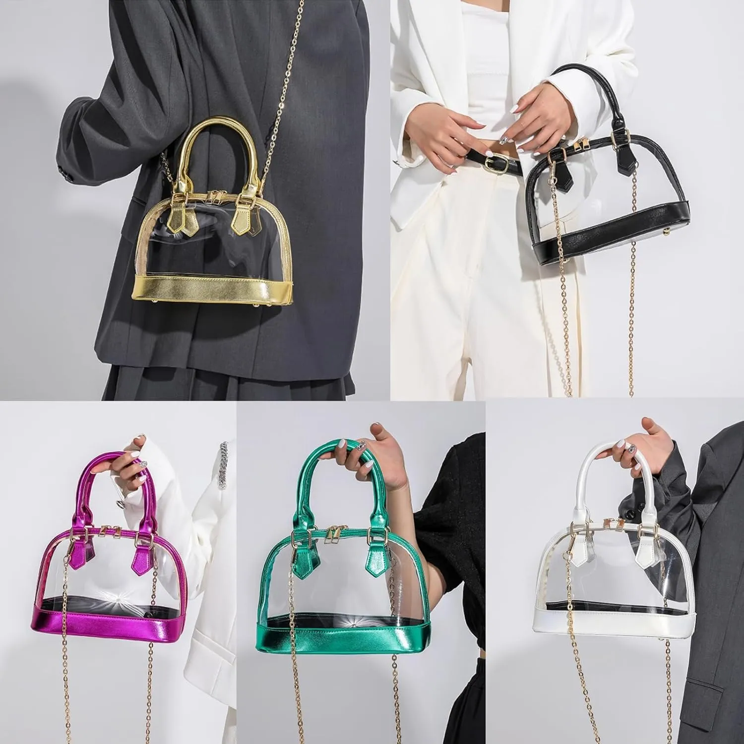 Clear Purse Stadium Approved Clear Crossbody Bag Shoulder Bag Women Handbag Purses Concerts Sports Events Festivals