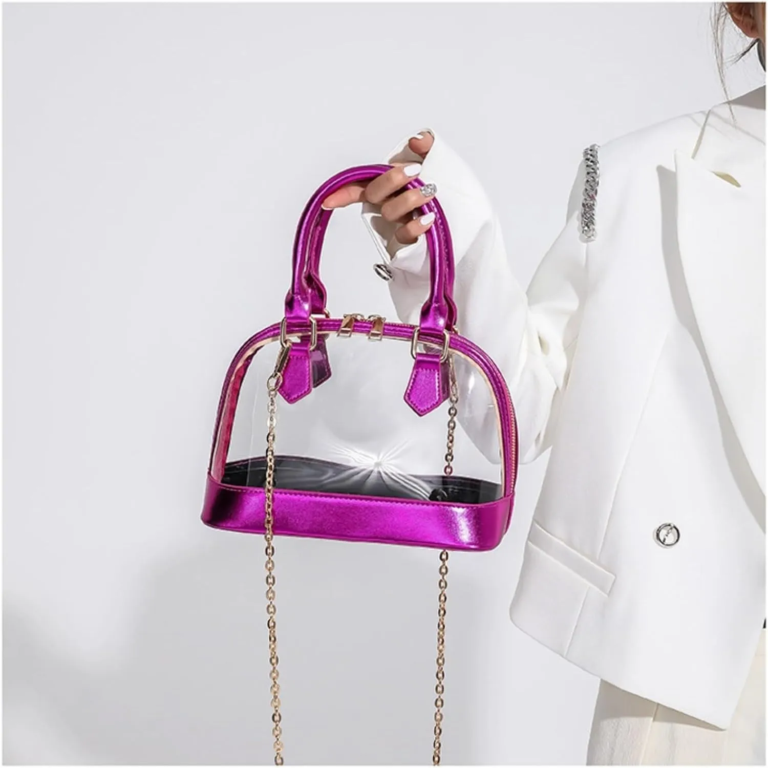 Clear Purse Stadium Approved Clear Crossbody Bag Shoulder Bag Women Handbag Purses Concerts Sports Events Festivals