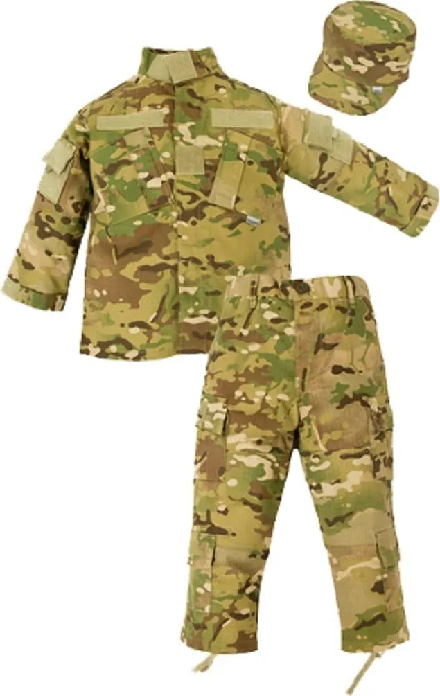 Clothing Combat 3 Piece Trooper Set w/10 Pockets, Large, Multi Color Camo, Large 14-16,