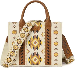 CLUCI Tote Bag for Women,Western Purses Shoulder Handbags Canvas Aztec Crossbody Bag Hobo Bag