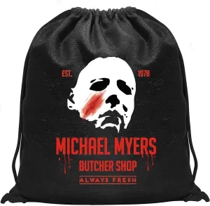 CMNIM Michael Drawstring Backpack Bag Horror Movie Merchandise Gift Michael Butcher Shop Shoulders Bag for Killer Villain Fan