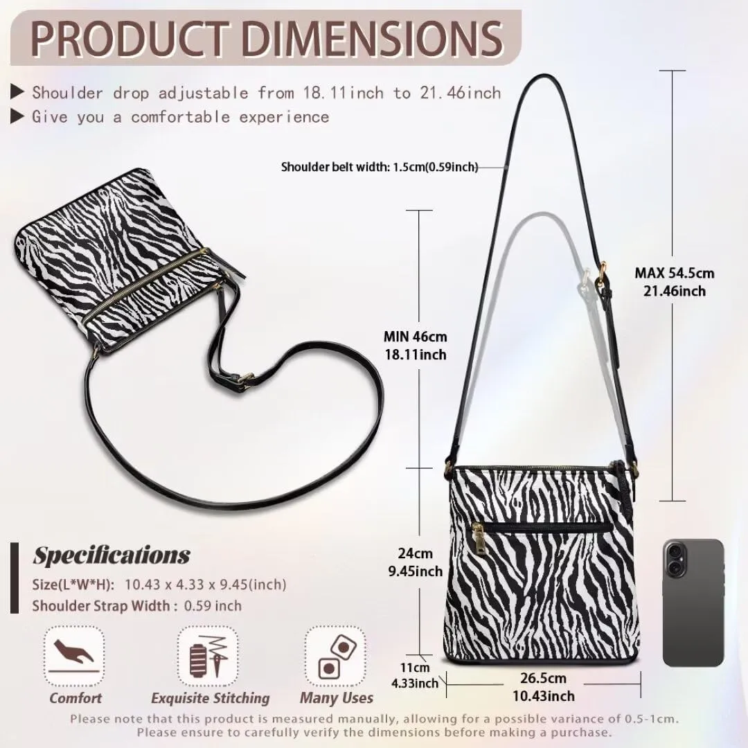 Coldinair Crossbody Purse PU with Adjustable Strap Handbags Purses Shoulder Bag Traveling Workout Crossbody Bags for Women