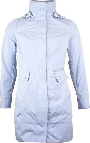 Cole Haan Women's Packable Hooded Rain Jacket with Bow