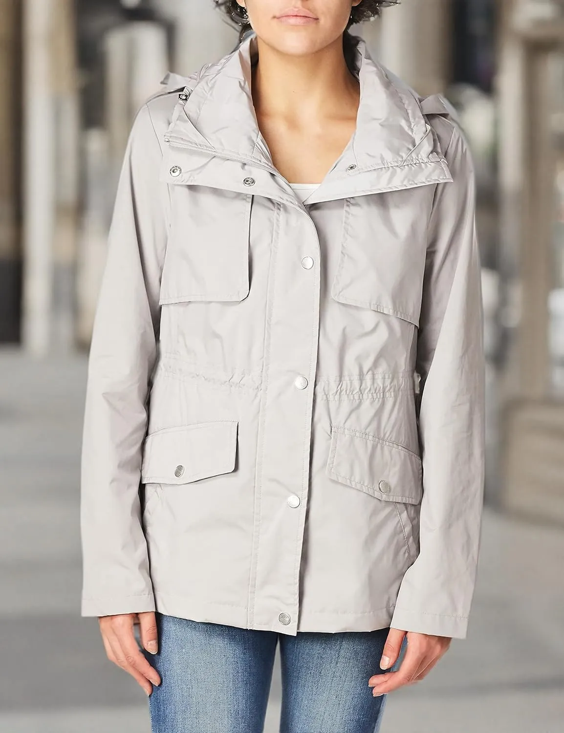 Cole Haan Women's Short Packable Rain Jacket