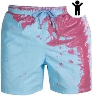 Color Changing Quick Dry Temperature Sensitive Boys Swim Trunk Shorts