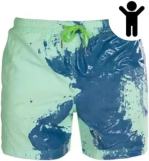 Color Changing Quick Dry Temperature Sensitive Boys Swim Trunk Shorts