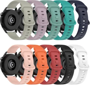 Compatible with FITVII Fitness Tracker Bands, Replacement 20mm Silicone Solid Color Buckle Strap for FITVII H86 Fitness Activity Tracker Watch for Men Women Kids, *Not for FITVII Slim -Size selection