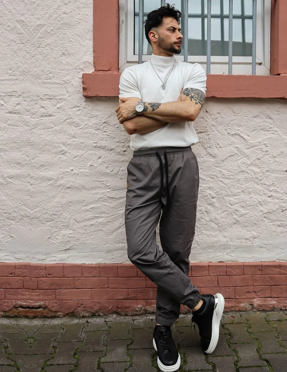 COOFANDY Mens Casual Joggers Pants Elastic Drawstring Chino Cargo Pants Hiking Outdoor Track Sweatpants