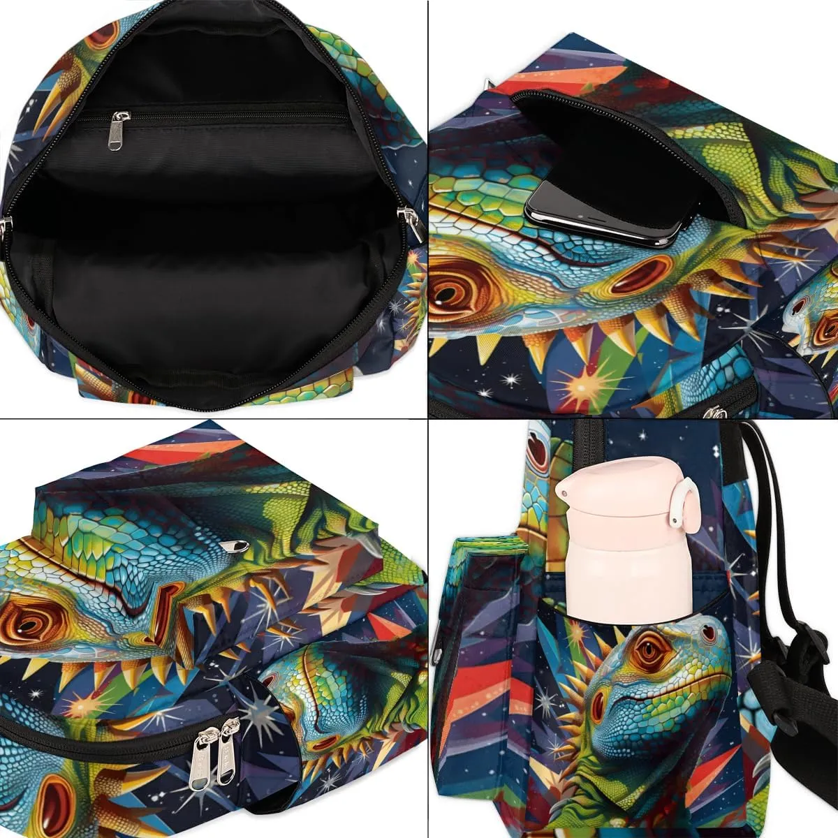 Cool Lizard Prints Mini Backpack Purse for Women Lightweight Shoulder Bag Women Shopping Backpack Small Backpacks Purse