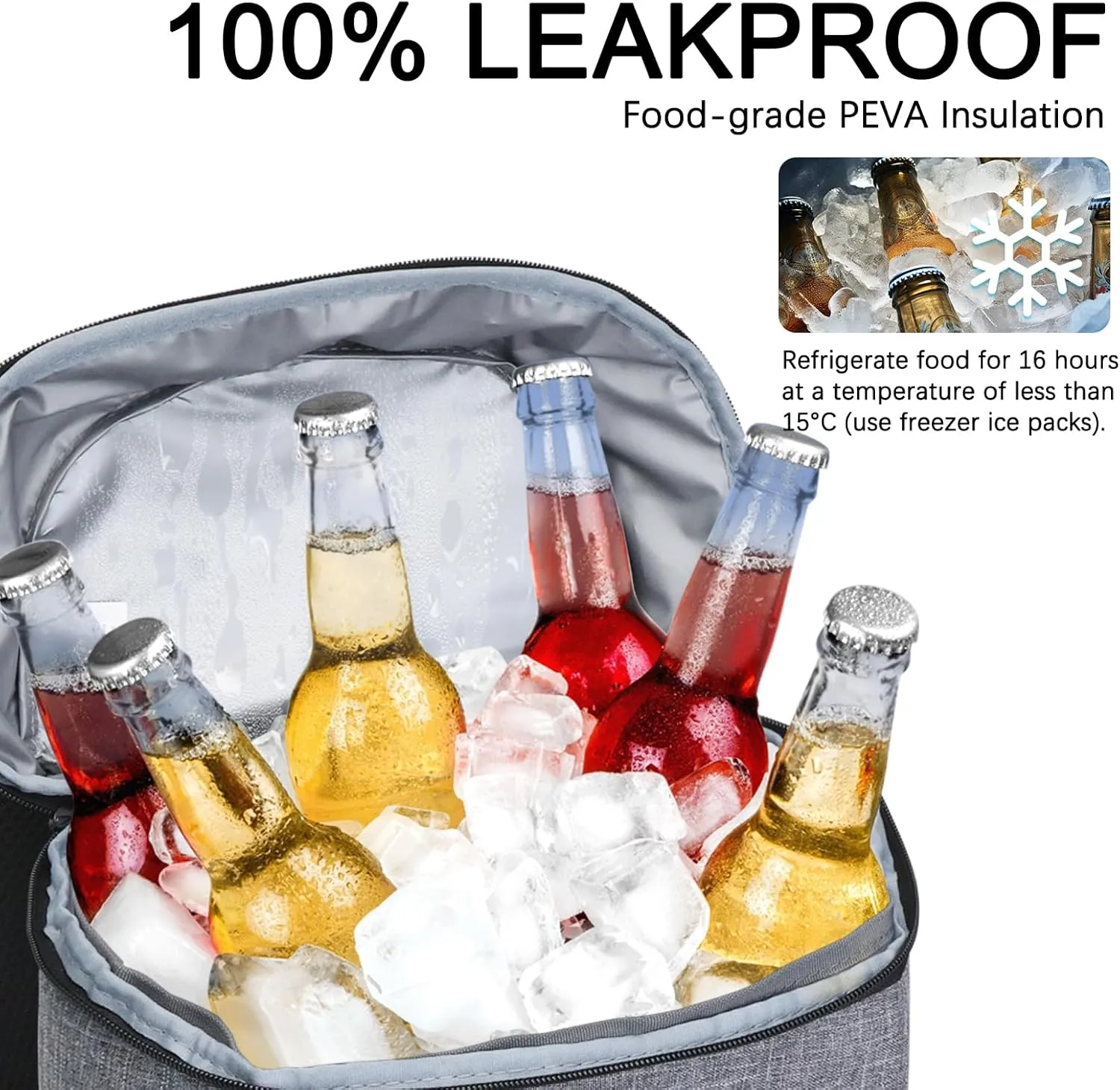Cooler Backpack Insulated Leak Proof,Small Soft Coolers Bag for Men and Women Camping,Travel,Beach,Hiking,Picnic