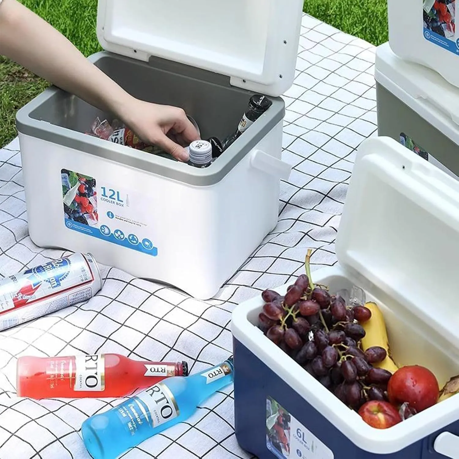Cooler for Rover 25/Rover 200/Rover 400/Rover 45/Rover 600/Rover 2800 Insulated Hard Ice Box Large High-Performance Storage Box Portable Cool Picnic Box Festival,C-38 * 30.5 * 34.5cm