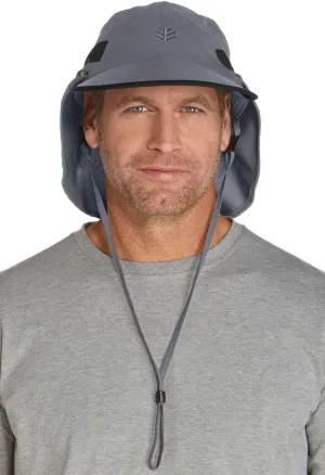 Coolibar UPF 50  Men's Caleb Convertible Fishing Cap - Sun Protective