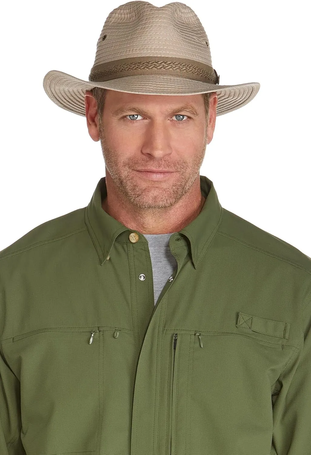 Coolibar UPF 50  Men's Holden Packable Travel Fedora - Sun Protective