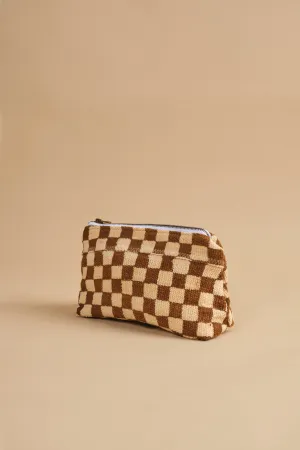 Cosmetic Bag | Ochre Checkered