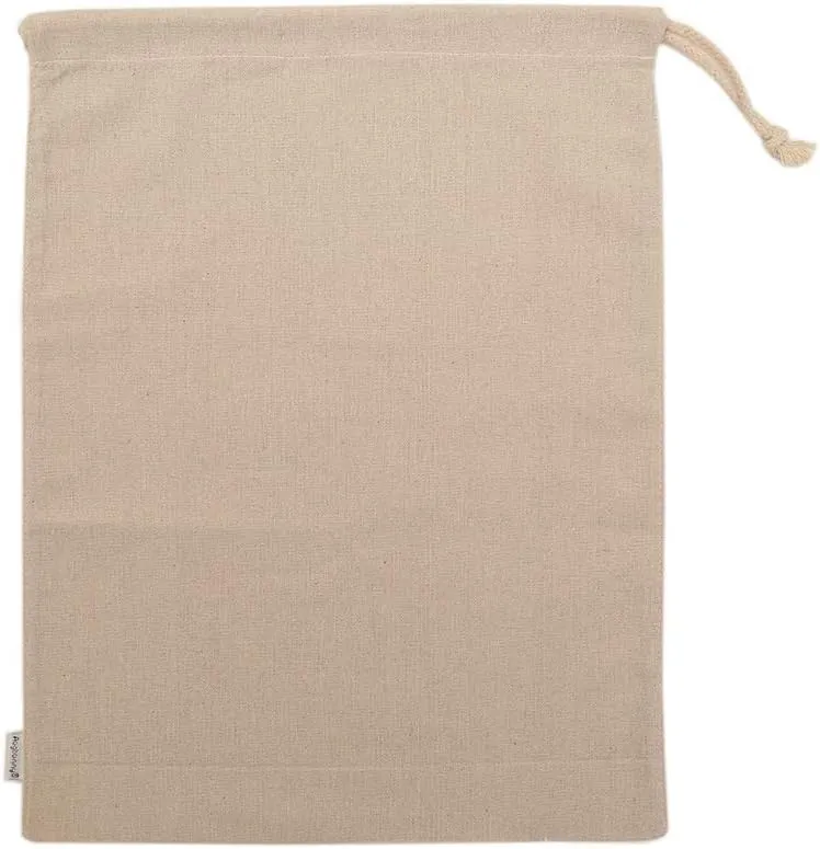 Cotton/Linen Blend 14- by 17-1/2-inch Muslin Produce Bags with Drawstring, 6-Pack