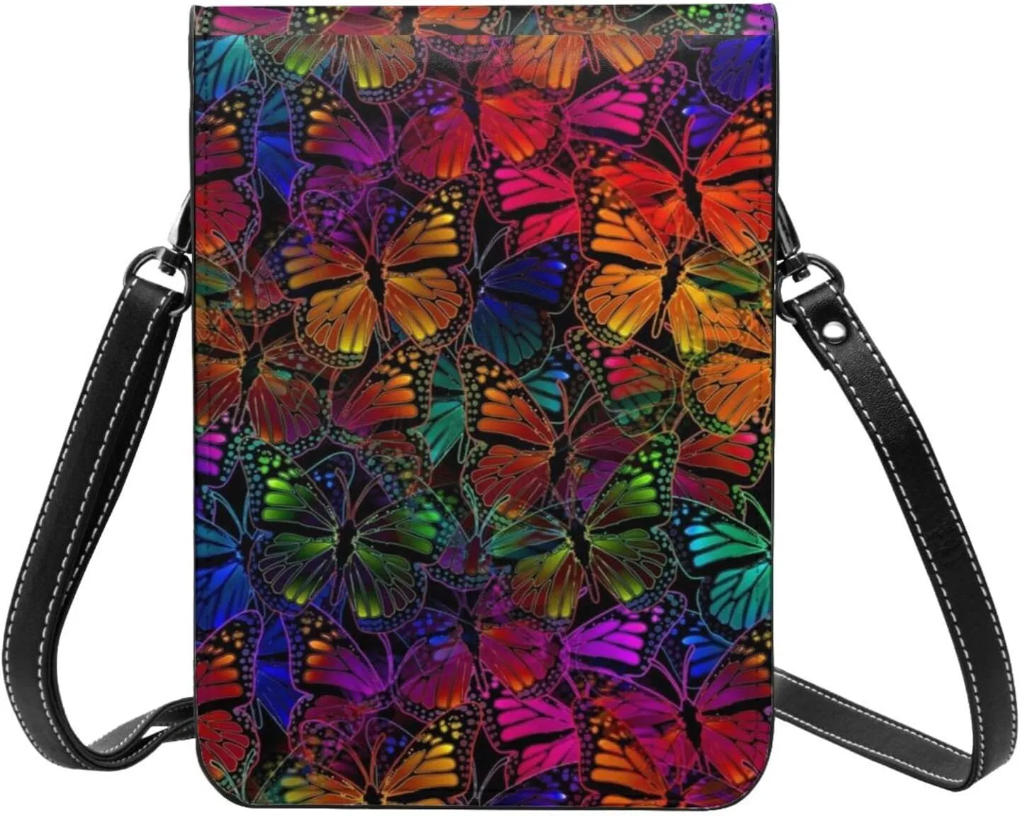Cows and Sunflowers Cell Phone Purse Small Crossbody Bags For Women Men Wallet Purses With Adjustable Strap