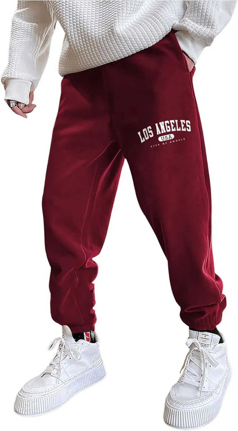 COZYEASE Men's Plaid Letter Print Sweatpants Drawstring Waist Tie Front Jogger Pants with Pocket
