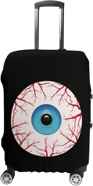 Creepy Bloodshot Eyeball Fashion Luggage Cover Protector Washable Elastic Suitcase Cover Anti-Scratch Unisex Travel S